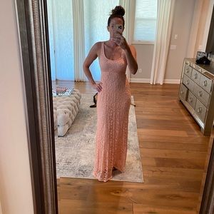 COCO peach colored maxi dress